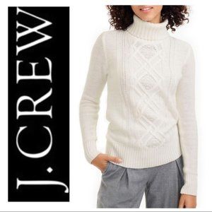 J. Crew Cambridge Cableknit Turtleneck Sweater XXS